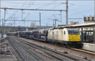 Arrivée d'une rame en provenance de Tarnava (SL) via Vaires à Poissy le 26 janvier 2021
