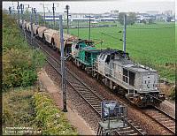 26 Octobre 2007- Ce train Trappes-Poissy-Nesle vu à Achères-Ville est exceptionnellement tracté par deux locomotives ECR G 1000